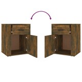 thumbnail of Décoshop26 - Table de chevet avec tiroir et compartiment avec porte 50 x 36 x 60 cm bois d'ingénierie marron DEC033663