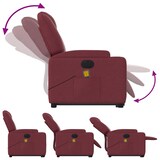 thumbnail of vidaXL Elektrischer Massagesessel mit Aufstehhilfe Weinrot Stoff
