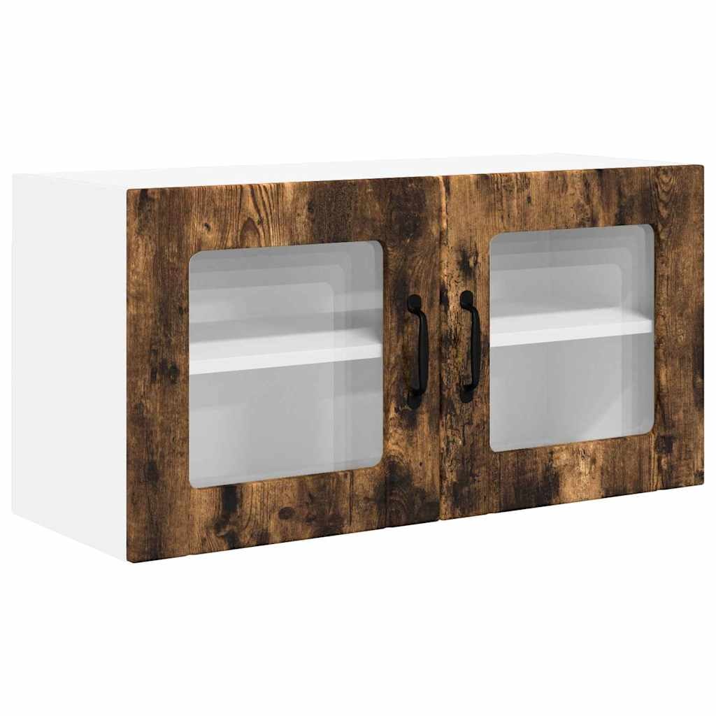 vidaXL Küchenwandschrank mit Regal Geräucherte Eiche 80 x 31 x 40 cm