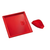 thumbnail of Lot de 15 plateaux de service à kébab + 15 pinces porte-sandwich - ROUGE
