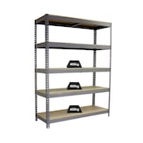 thumbnail of PROREGAL Schwerlastregal WOOD YETI FIVE | HxBxT 200x150x60cm | Fachlast 400kg | Grau | Standregal Lagerregal