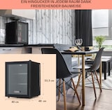 thumbnail of Brooklyn 42 Mini-Kühlschrank Glastür LED Ablage Schwarz
