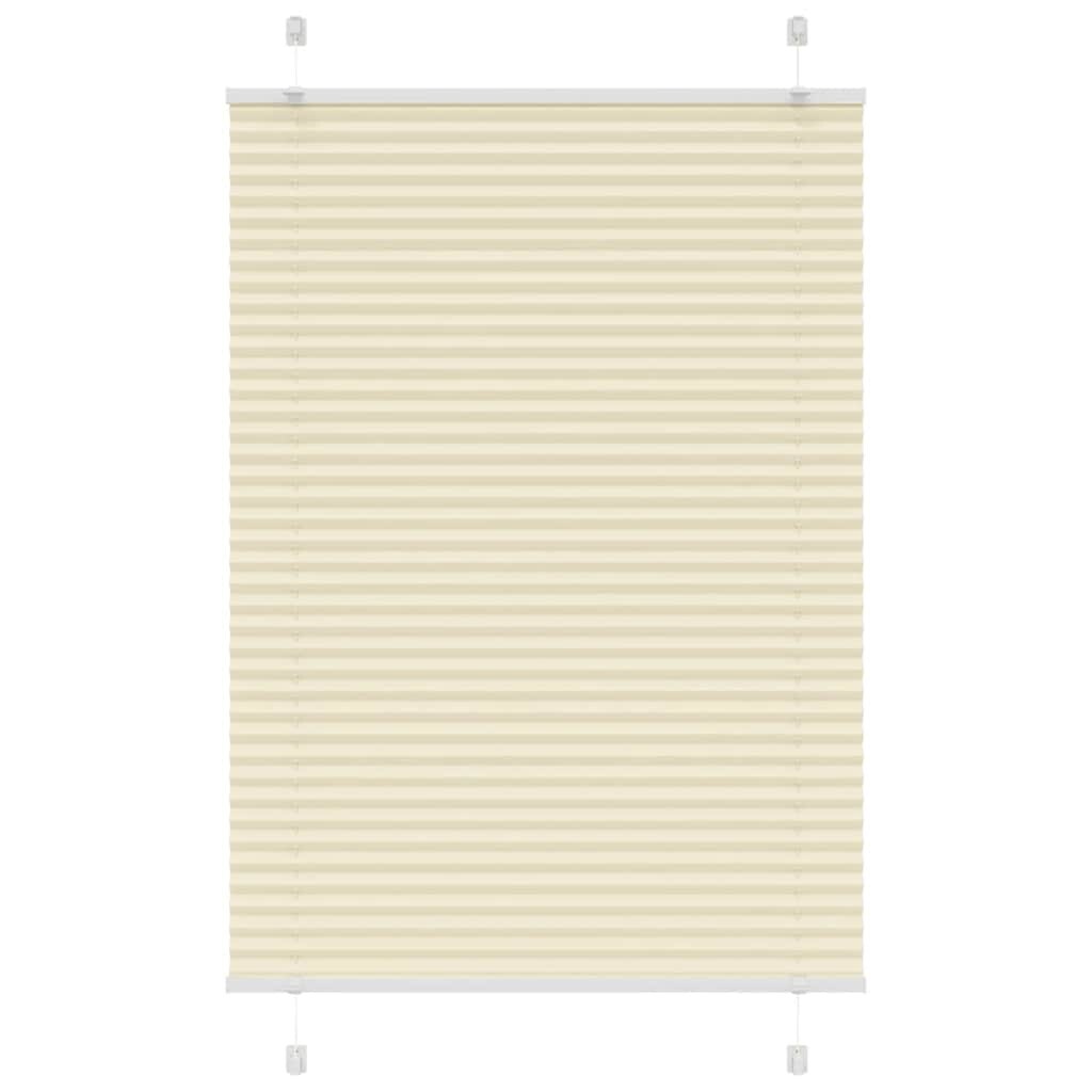vidaXL Plissee Creme 100x100 cm Stoffbreite 99,4 cm Polyester