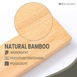 thumbnail of CHEFGASTRO Magnetleiste magnetische Messerleiste Messerhalter aus Bambus | HxBxT 6,2x40x2,1cm | Inkl. 3 silberne Haken | zum Kleben oder Schrauben