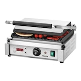 thumbnail of Contact/Paninigrill 1RDIG | Geribbeld | 2.2kW | Grillplaten Gietijzer/Geëmailleerd | 410x400x200(h)mm
