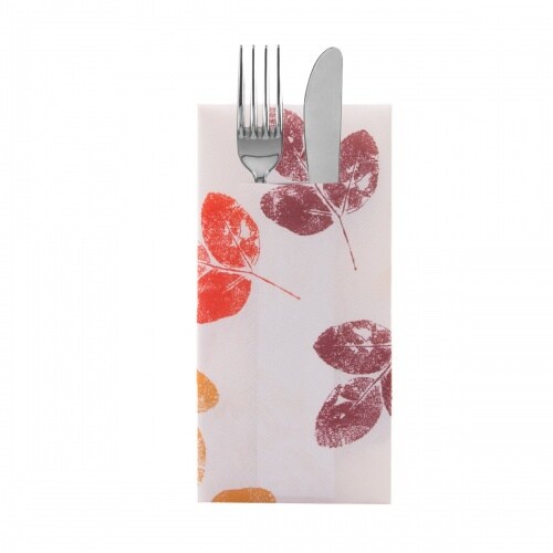Sovie HOME Besteckserviette Jola in Creme aus Linclass® Airlaid 40 x 40 cm, 12 Stück - Bestecktasche Floral