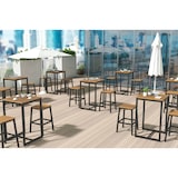 thumbnail of METRO PROFESSIONAL Set di 2 sgabelli da bar Lynx, alluminio/legno di eucalipto, nero