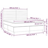 thumbnail of vidaXL Boxspringbett mit Matratze & LED Dunkelbraun 180x200 cm Stoff