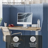 thumbnail of Akustik-Trennwand mit Schalldämmung SADIE 145x260x1,8cm Blau Stellwand Büro Raumteiler Office-Akustikwand Sichtschutz freistehend