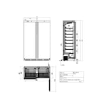 thumbnail of Frigorífico profissional de 2 portas, branco, refrigeração estática recirculada, 186 x 122 x 59 cm, com fechadura, 744L, Polar Série C CZ781