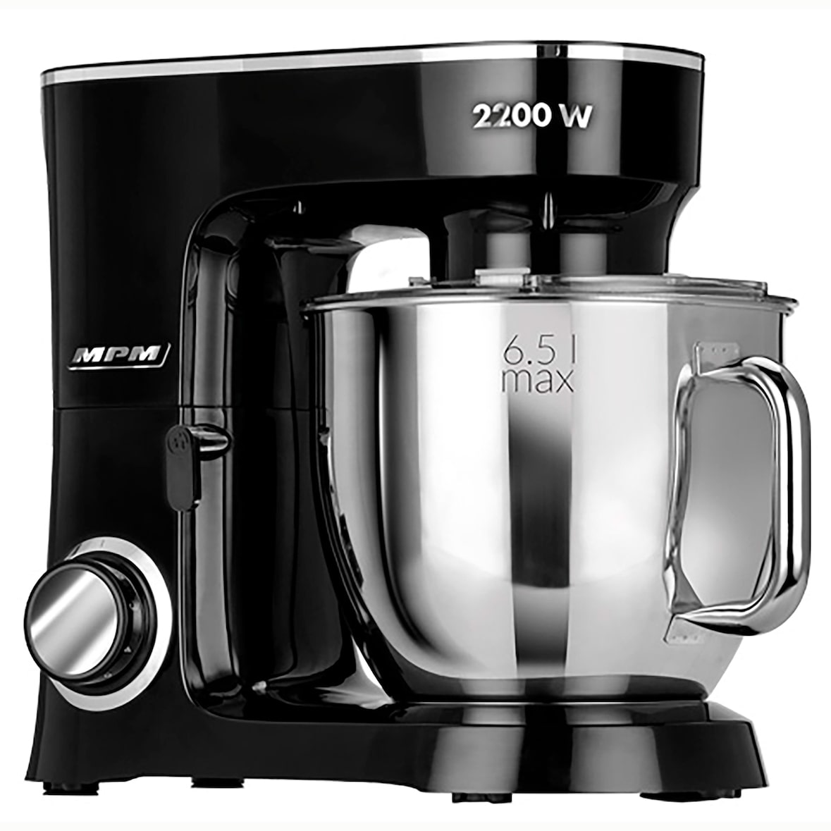 MPM MRK-19B Batidora Amasadora Repostería Profesional Robot Cocina Orbital + Báscula, 6 Velocidades + Función Pulso, Bol 6,5L Acero Inox, 2200W Máx.