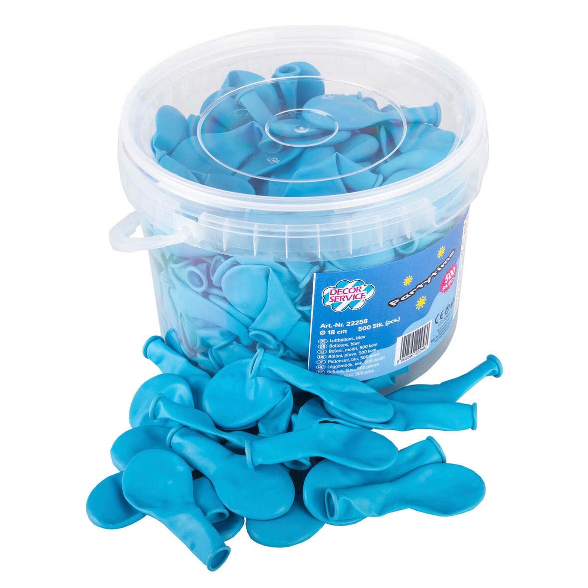 500x Luftballons blau Ø18cm