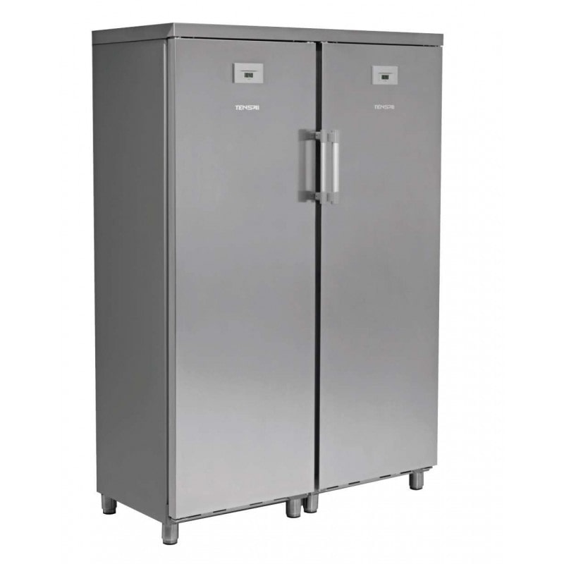 Vertical Refrigerado e Congelador em aço inoxidável - 1220x650x1820 - 220 + 105 W