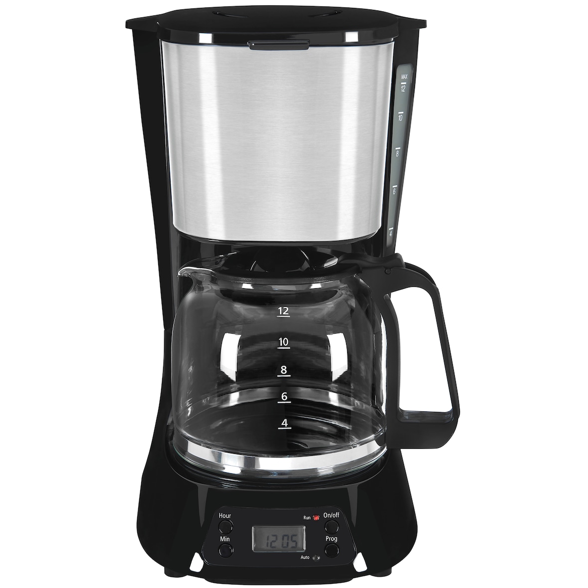 Exquisit Kaffeemaschine KA 6119 isw | Warmhalteplatte | bis zu 15 Tassen | Tropfstopp | Filterkaffeemaschine