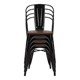 thumbnail of Stoel VANTAGGIO COMFORT W metallic zwart / zitting van echt hout hjh OFFICE