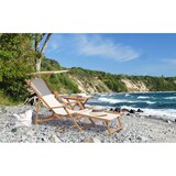 thumbnail of Liegestuhl Gartenliege weiß Sonnenliege Strandliege Holz Deckchair Gartenmöbel Buche 10-303 N