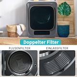 thumbnail of Wäschetrockner Wandmontage 3/4 kg 850 W 6 Programme UV-Desinfektion Überhitzungsschutz in Grau 60x70x20 cm für effiziente und platzsparende Trocknung