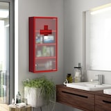 thumbnail of 4goodz Medicijnkastje EHBO-kastje met slot RVS 12x30x60 cm - Rood