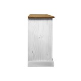 thumbnail of Möbilia Sideboard | 3 Schubladen, 3 Türen | Kiefer massiv | weiß-braun | B 130 x T 45 x H 80 cm