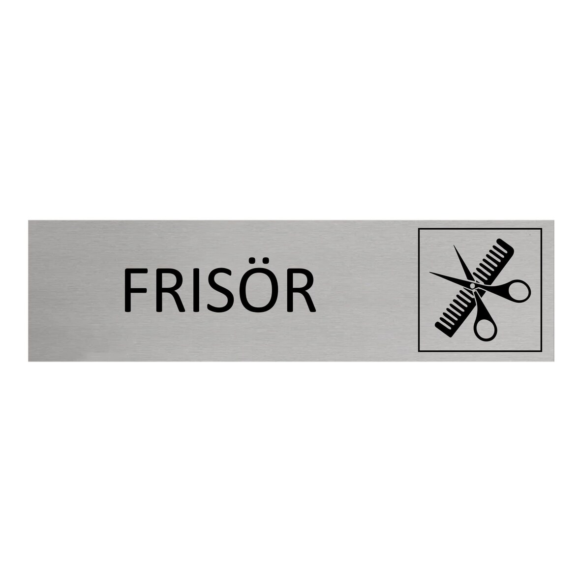 CombiCraft Aluminium Türschild Frisör 165x45mm mit 3M-Tape