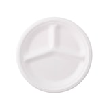 thumbnail of BIOZOYG 100 Stück Teller 26 cm, 3 Kammern Einwegteller, Zuckerrohr-Teller rechteckig für Menüs, umweltfreundlich, biologisch abbaubares Geschirr