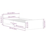 thumbnail of vidaXL Bettgestell Weiß 100x200 cm Holzwerkstoff