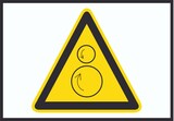 thumbnail of Achtung Gegenläufige Rollen Symbol A4 Rückseite selbstklebend Schild