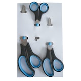 thumbnail of SIGMA Büroscheren-Set, 24.8 cm/20 cm/13.9 cm, Edelstahl/Polypropylen, blau/schwarz, 3-teilig