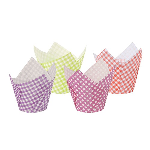 144 Backförmchen Ø 5 cm · 8,5 cm farbig sortiert Tulip