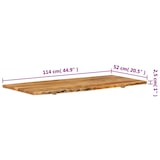 thumbnail of vidaXL Wastafelblad 114x52x2,5 cm massief acaciahout