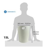 thumbnail of EXACOMPTA Cestino gettacarte Ecobin 45398D, capacità 15 litri, in polipropilene, (PxlxAlt) 26,3x26,3x33,5 cm, gamma  Office, Grigio. Conf. da 8 pz.