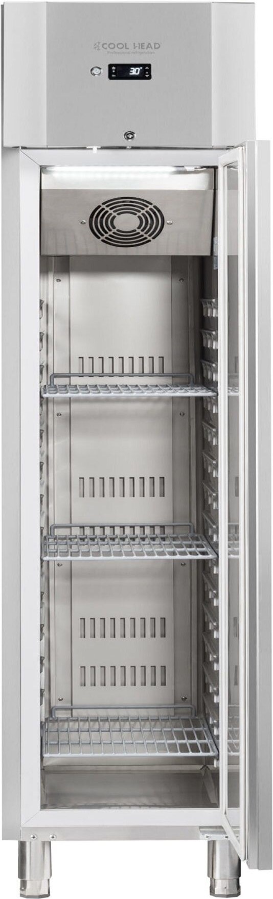 Cool Head Edelst.-Gefrier 450 Liter. Heißes Gasauftauen. Gedruckte Anleitungen. T° -18°/-22°C. Dim. (LxWxH) 68x73x197,5 cm. Cool Head QN4