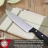 thumbnail of Magefesa Roda - Cuchillo Chef de 20cm, Acero Inoxidable, Resistente, Afilado a la Piedra, Máxima Precisión, Modernos Mangos de Color Negro