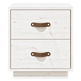 thumbnail of Table de chevet Blanc 40x34x45 cm Bois de pin massif – Modèle Émeraude Nuit