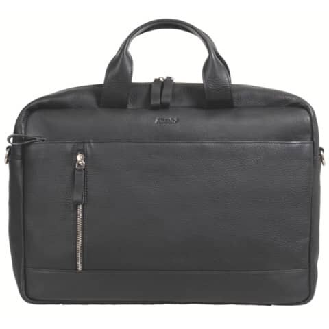 Laptoptasche Leder schwarz 28x41x9,5cm