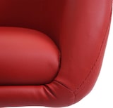 thumbnail of 6er-Set Esszimmerstuhl gepolstert | HxBxT 90x59x60cm | Sitzhöhe 45cm | drehbar höhenverstellbar | Kunstleder Rot | Küchenstuhl Drehstuhl Loungesessel