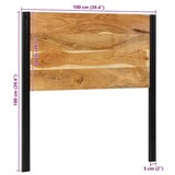 thumbnail of vidaXL Kopfteil 100 cm Massivholz Akazie und Eisen