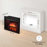 thumbnail of KAMINIO Chimenea eléctrica LUCA - Chimenea empotrada eléctrica con calefacción, efecto de llama 3D, 12 colores de llama, control remoto - 30 pulgadas