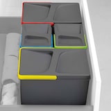 thumbnail of Emuca Kit di contenitori per cassetto da cucina con base Recycle altezza 266 mm, 2x15 lt, 2x7 lt, modulo 900 mm, Grigio antracite in plastica