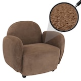 thumbnail of Sillón HWC-P33, sillón lounge/relax/cocktail Sillón tapizado, tela/textil chenilla (330 g/m²) Oeko-Tex ~ marrón