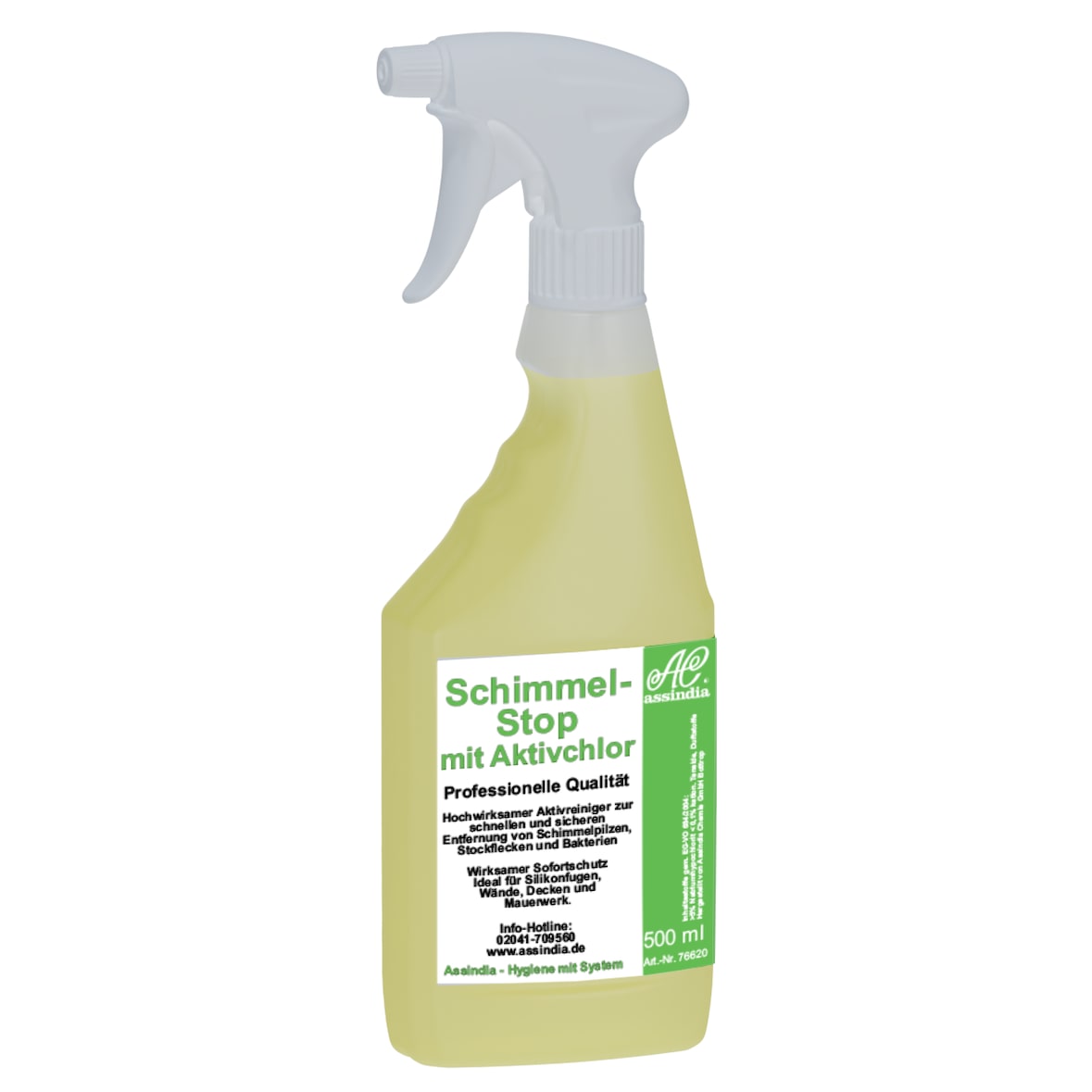 Assindia Schimmel-Stop Schimmelentferner Aktivchlor 500ml