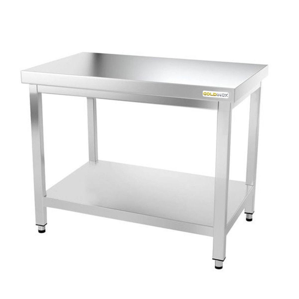 Mesa de trabajo de acero inoxidable de 1200 x 700 mm PREMIUM / GOLDINOX. GOLDINOX