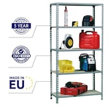 thumbnail of PROREGAL Schwerlastregal BIG MULI | HxBxT 200x120x40cm | 5 Fachböden | Fachlast 200kg | Grau | Lagerregal Werkstattregal | Standregal Lagerregal