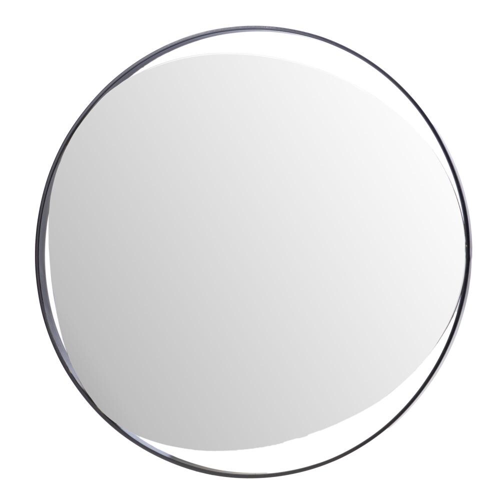 Miroir élégant noir 60 cm -  Rond Métal Amadeus 2.00x60.00 cm