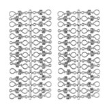 thumbnail of 60 Stück Weihnachtskugeln Haken `Chrom Silberne Schleife` Aufhänger