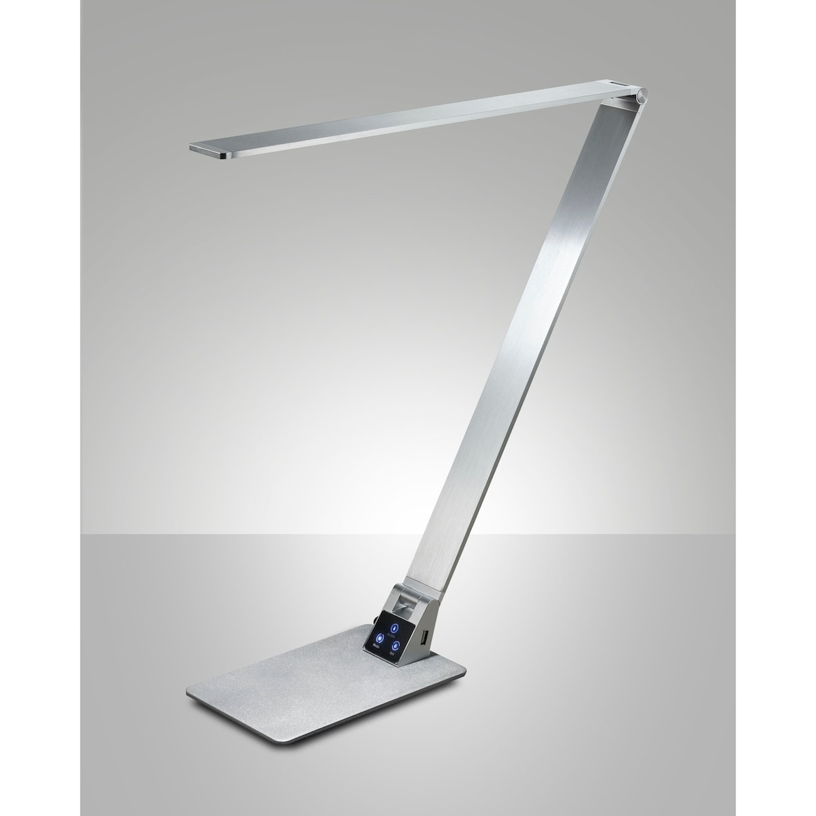Lámpara mesa LED Wasp 12W aluminio cepillado con control táctil CCT 3000K 4000K 5000K Clase II, diseño moderno elegante código 3265-30-212