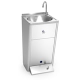 thumbnail of Lavello a colonna in acciaio inox con comando a pedale caldo/freddo