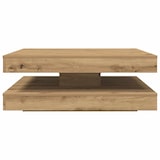 thumbnail of Table basse rotative à 360 degrés chêne artisanal 90x90x34,5 cm Modèle Élégance Moderne