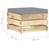 thumbnail of Helloshop26 - Tuinset buitenmeubilair 2-delig met kussens groen geïmpregneerd hout 02_0015888