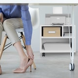 thumbnail of Relaxdays Rollcontainer mit 3 Fächern, Büro Beistellcontainer, mit Rollen, Büroschrank, HxBxT: 35,5 x 40 x 30 cm, weiß